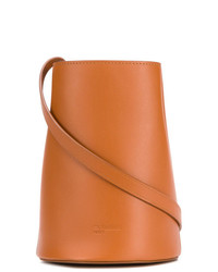 Табачная кожаная сумка-мешок от Jil Sander Navy