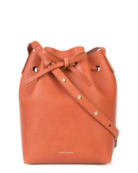 Табачная кожаная сумка-мешок от Mansur Gavriel