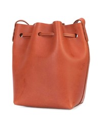 Табачная кожаная сумка-мешок от Mansur Gavriel