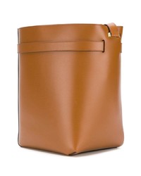 Табачная кожаная сумка-мешок от Victoria Beckham