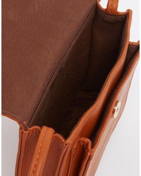Табачная кожаная сумка-саквояж от Asos
