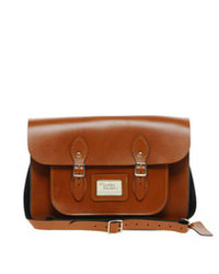 Табачная кожаная сумка-саквояж от Leather Satchel Company