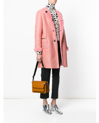 Табачная кожаная сумка-саквояж от Marni