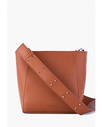 Табачная кожаная сумка через плечо от Arny Praht