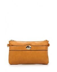 Табачная кожаная сумка через плечо от Chantal