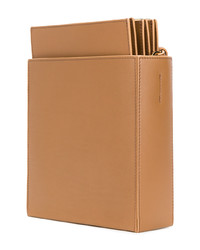 Табачная кожаная сумка через плечо от Rokh