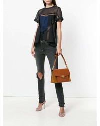 Табачная кожаная сумка через плечо от Givenchy