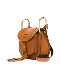 Табачная кожаная сумка через плечо от Chloé