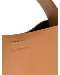 Табачная кожаная сумка через плечо от Acne Studios