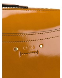 Табачная кожаная сумка через плечо от Chloé