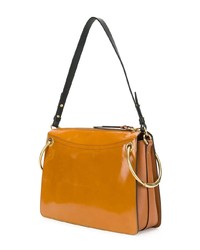 Табачная кожаная сумка через плечо от Chloé