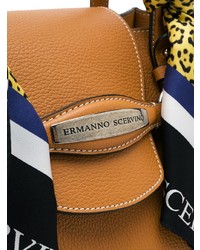 Табачная кожаная сумка через плечо от Ermanno Scervino