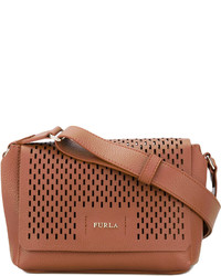 Женская табачная кожаная сумка от Furla