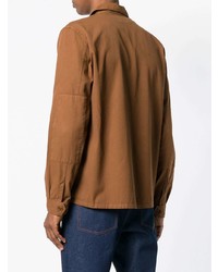 Мужская табачная куртка-рубашка от Ami Paris