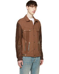 Мужская табачная куртка от Balmain