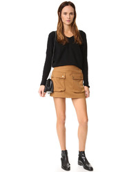 Табачная мини-юбка от Helmut Lang