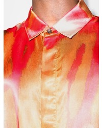 Мужская табачная рубашка с длинным рукавом с принтом от Pronounce