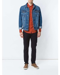 Мужская табачная рубашка с длинным рукавом от OSKLEN