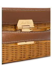 Табачная соломенная большая сумка от MARK CROSS