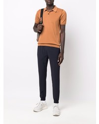 Мужская табачная футболка-поло от Roberto Collina