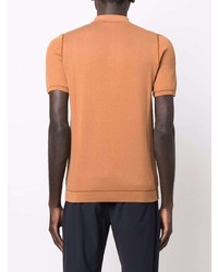 Мужская табачная футболка-поло от Roberto Collina