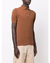 Мужская табачная футболка-поло от Lardini