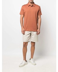 Мужская табачная футболка-поло от Roberto Collina