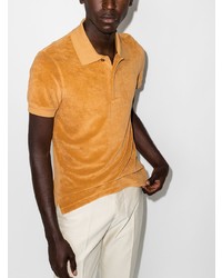 Мужская табачная футболка-поло от Tom Ford
