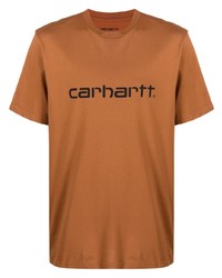 Мужская табачная футболка с круглым вырезом с принтом от Carhartt WIP
