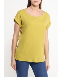 Женская табачная футболка с круглым вырезом от Sisley