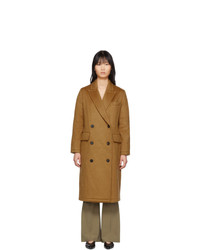 Женское табачное пальто из мохера от The Loom
