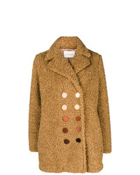 Женское табачное пальто от Marco De Vincenzo