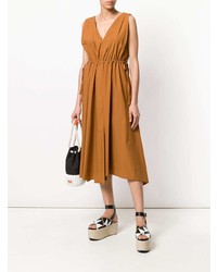 Табачное платье-миди от Tela