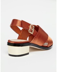 Женские табачные босоножки от Asos