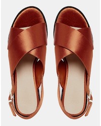 Женские табачные босоножки от Asos