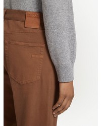 Мужские табачные джинсы от Zegna