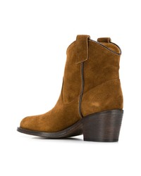 Табачные замшевые ботильоны от Via Roma 15