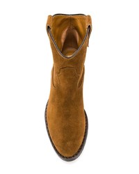 Табачные замшевые ботильоны от Via Roma 15