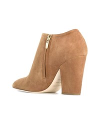 Табачные замшевые ботильоны от Sergio Rossi
