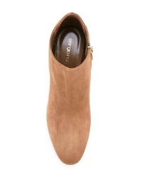 Табачные замшевые ботильоны от Sergio Rossi