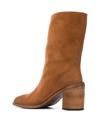 Табачные замшевые ботильоны от Marsèll