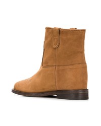 Табачные замшевые ботильоны от Via Roma 15