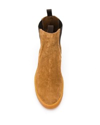 Табачные замшевые ботильоны от Officine Creative