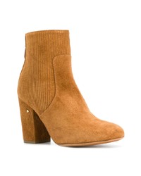 Табачные замшевые ботильоны от Laurence Dacade