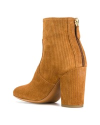 Табачные замшевые ботильоны от Laurence Dacade