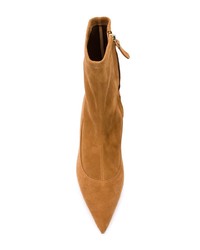 Табачные замшевые ботильоны от Tory Burch