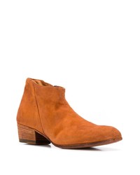 Табачные замшевые ботильоны от Pantanetti