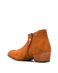Табачные замшевые ботильоны от Pantanetti