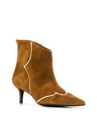 Табачные замшевые ботильоны от Marc Ellis