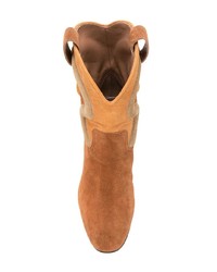 Табачные замшевые ботильоны от Laurence Dacade